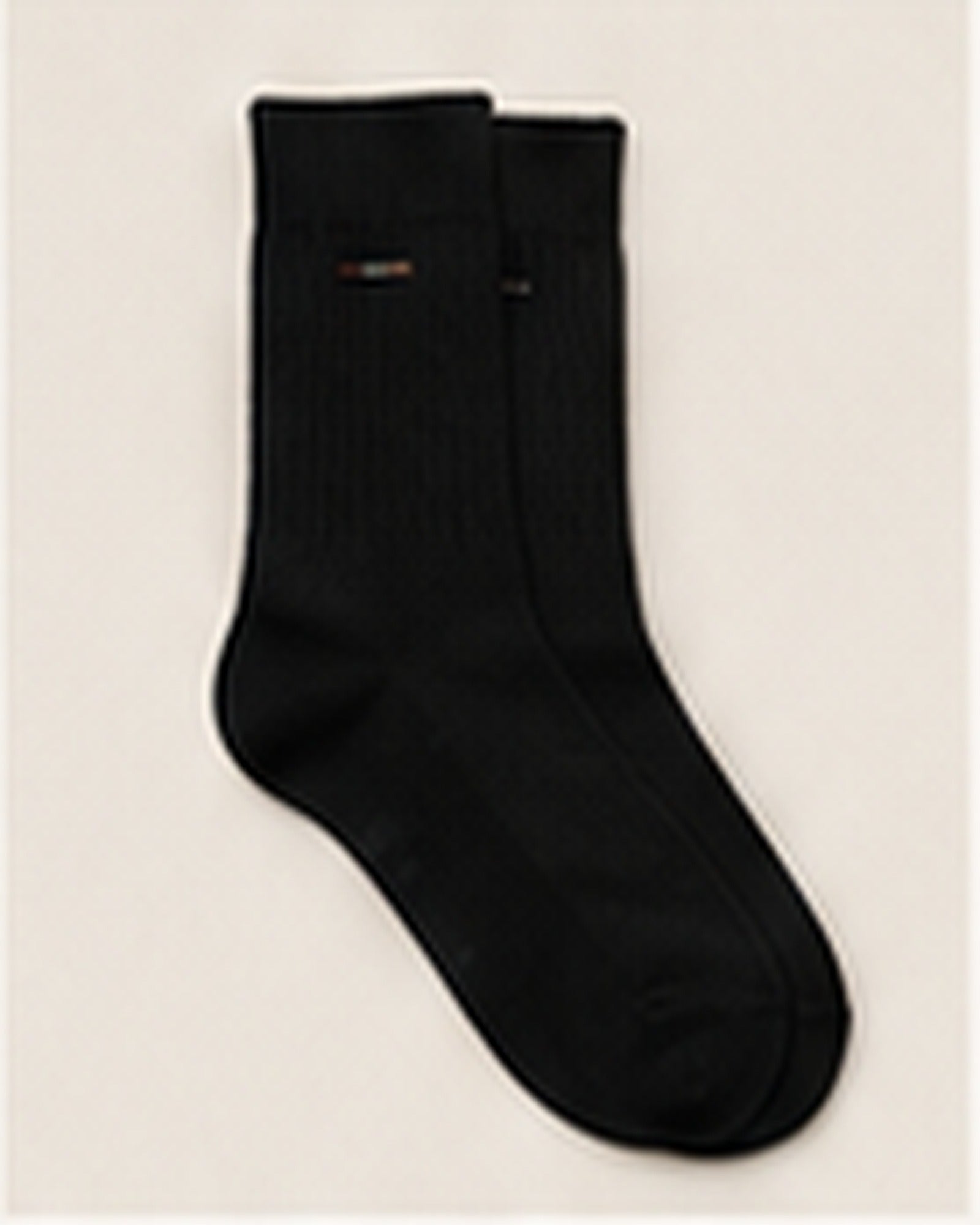 Black FAB2 ribbed crew sock